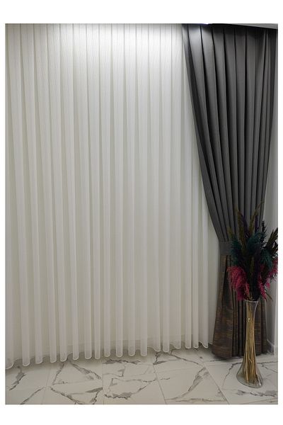 Tül Shop New Season Closely Pleated Steel Woven Draped Iron-Proof Sports Tulle Curtain Model Suitable for All Rooms