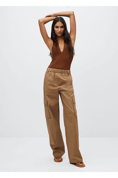 MANGO Woman Top z paskiem krzyżowym