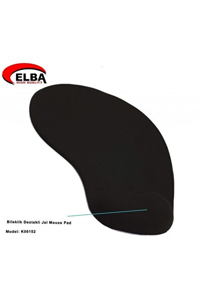 ELBA K06152 Black Gel Mouse Pad - With Wristband