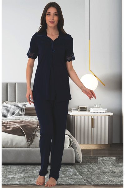 by İGP Women's Pregnant Maternity Short Sleeve Pajama Set