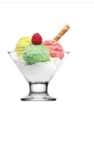 LAV Feyzade Cre367 Cam Ayaklı Dondurmalık 165cc (3 ADET) Crema Magnolia Kase 3 Lı