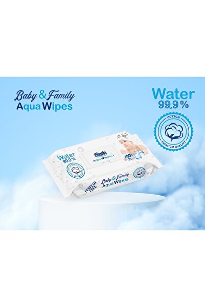 Aqua Wipes - Hassas Su Bazlı Kokusuz Yumuşak Islak Mendil Kalın Temiz Ferah 1...