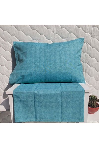 Mef Collection Husă de pernă țesătă Husă cu model perie Verde apă 50x70 cm Pachet de 2