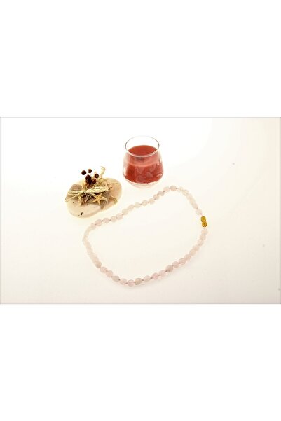 OSMANLI DOĞAL TAŞ Sertifikalı Pembe Kuvars Natural Kesim Doğal Kolye M269