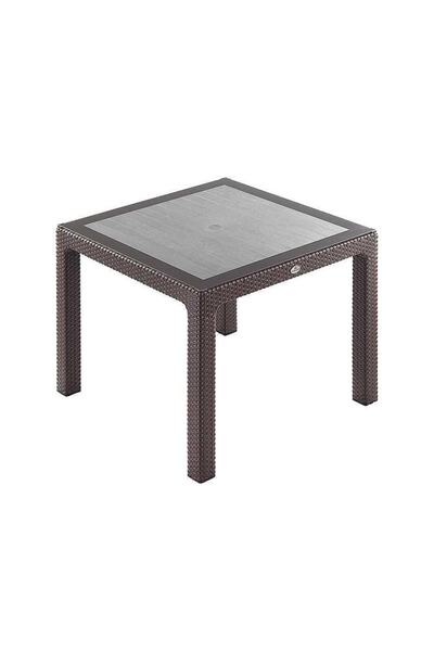 Sadık Plastik SP Capissi Rattan Kahve Bahçe Masası 90x90