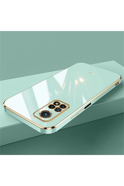 m.tk moveteck حافظة هاتف Xiaomi Redmi Note 11 Pro & 12 Pro 4G مع حماية للكاميرا وغطاء سيليكون ناعم بحافة ذهبية لامعة