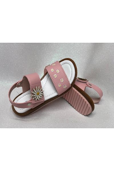 KAFKASLAR Sandale ortopedice pentru fete, cu talpă anti-alunecare, cu velcro, cu model de margarete