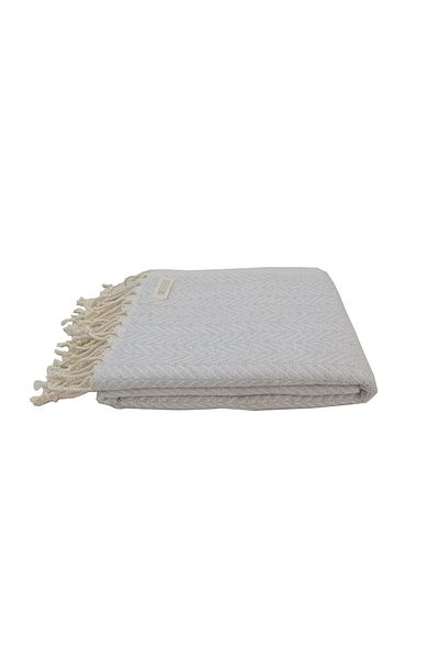 INTER Z Σετ 2 πετσέτες θαλάσσης Marmaris Grey Pink Peshtemal - 100% βαμβάκι, XXL 100x180cm