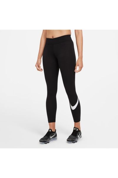Nike Women's Nsw Curve Essential Futura High Rise Legging - BLACK/WHITE