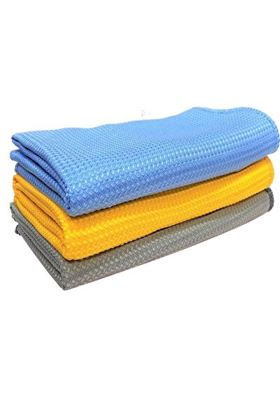 Profit Home 3 Pieces of Glass and Mirror Cloth Microfiber General Cleaning Cl...