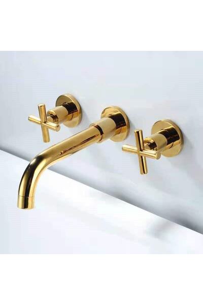 Fause Wall Built-in Sink Faucet Gold Gold Kda102-g