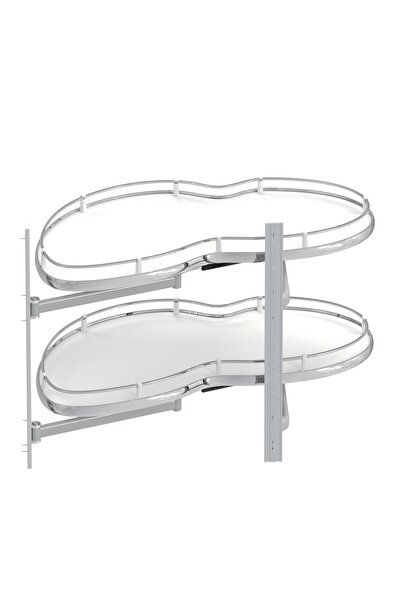 STARAX Döner Tablalı Kör Köşe 45cm Sol Krom