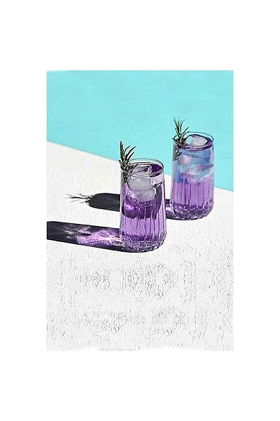 Paşabahçe 420695   Nova 6 Purple Soft Drink Glasses 360 Cc