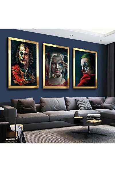 Zevahir Mobilya Dekorasyon Set de masă din MDF triplu cu caracter Joker cu ca...