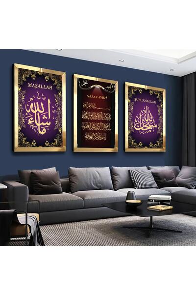 Zevahir Mobilya Dekorasyon Zlatni zrcalni pleksiglas uokviren sa zlom okom, r...