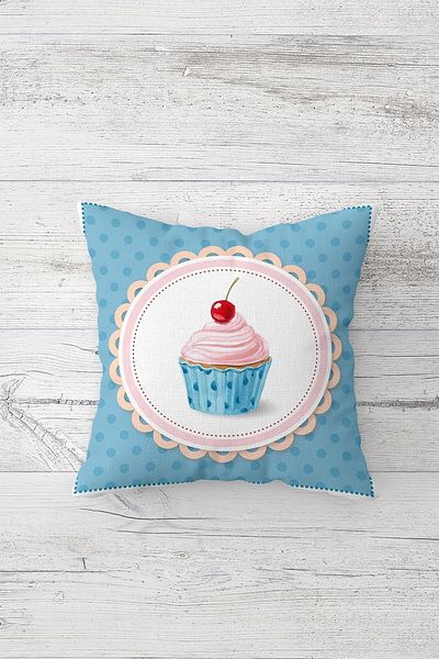 on the clouds Cupcake Modern, imprimat pe o singură față, husă de pernă cu fermoar ascuns