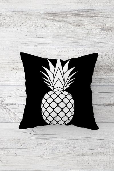 on the clouds White Pineapple Double Sided Printed Hidden Zippered Pillowcase Throw Pillow Seat Pillowcase