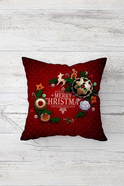 on the clouds New Year Themed One Side Printed Hidden Zipper Pillow Case Throw Pillow Sofa Pillow Case