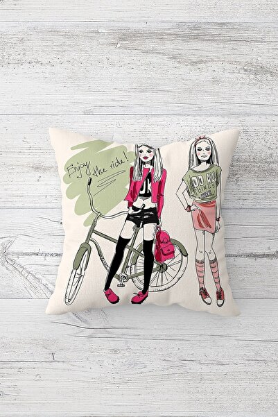 Pelangi غطاء وسادة لغرفة الفتيات الصغيرات مطبوع عليه سحاب مخفي على الوجهين لل...