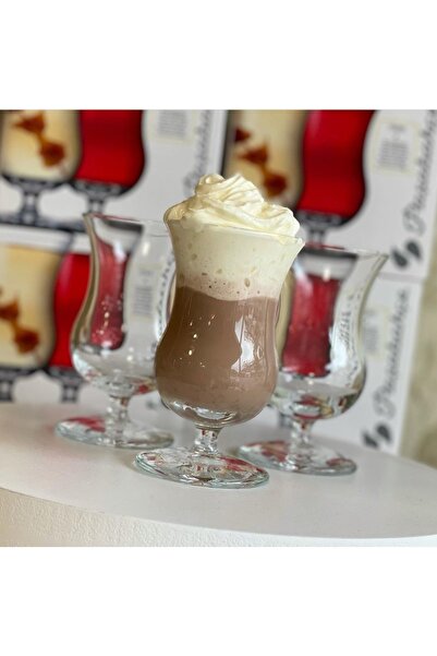 PAŞABAHÇE CAM كأس حفل باشابتشي ذو القدمين 4 قطع