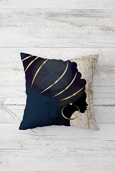 Pelangi African Black Woman Double Side Printed Hidden Zippered Pillowcase Th...