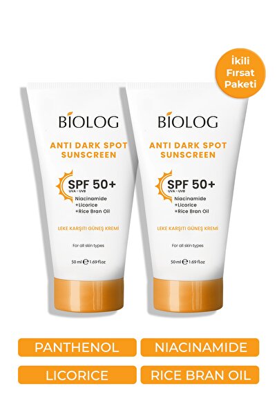 Biolog Leke Karşıtı Güneş Koruyucu Krem Seti Spf 50+ (2 X 50ml)