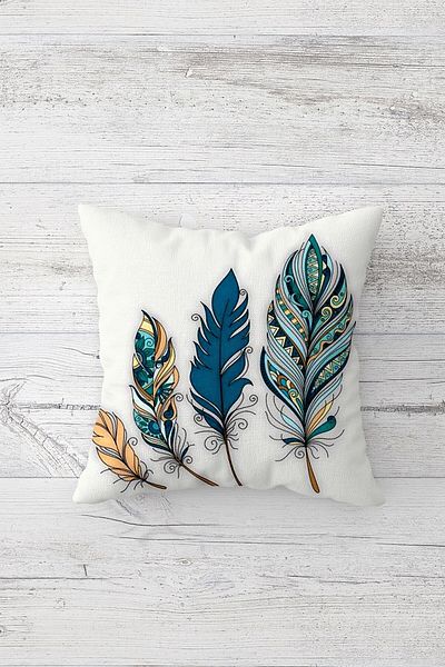 linazaitun One Side Printed Hidden Zipper Decorative Pillowcase Throw Pillow Case Seat Pillowcase