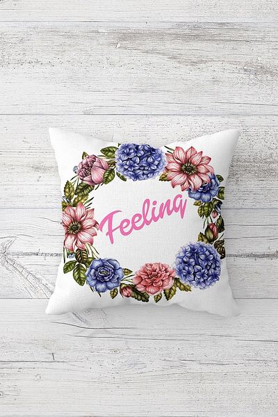 linazaitun One Side Printed Hidden Zipper Decorative Pillowcase Throw Pillow Case Seat Pillowcase