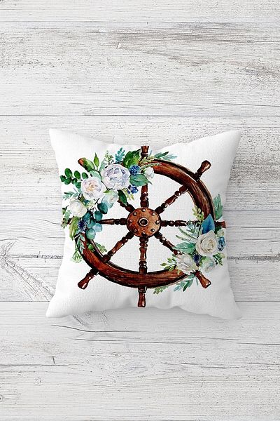 Lina One Side Printed Hidden Zipper Decorative Pillowcase Throw Pillow Case Seat Pillowcase