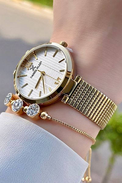 Daniel Klein Women's Wristwatch and Bracelet Gift Set