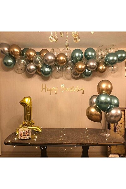 BEST PARTİ DOĞUM GÜNÜ PARTİ SÜSLERİ Chrome Balloon Stand Stand Foil Balloon C...