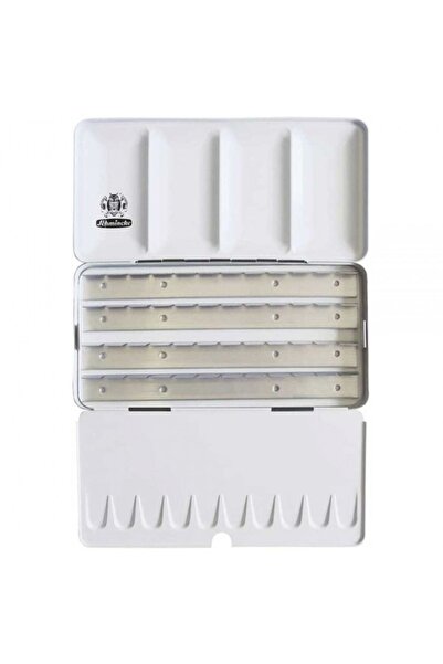 Schmincke Boş Metal Sulu Boya Tablet Kutusu 24 X Tam Tablet Veya 48 X Yarım T...