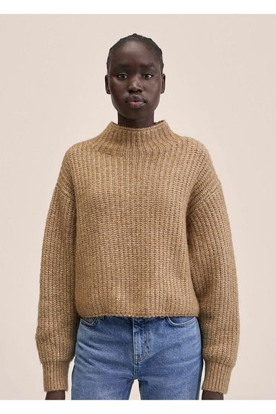 MANGO Woman Pulover tricotat cu croiala larga