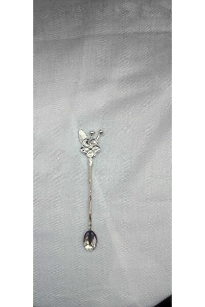 Batur Ticaret Göz Alıcı Işlemeli Gümüş Rengi Çay Kaşığı 14 Cm