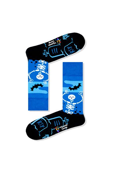 Vitamin Çorap Κάλτσες Skeleton Blue Colored