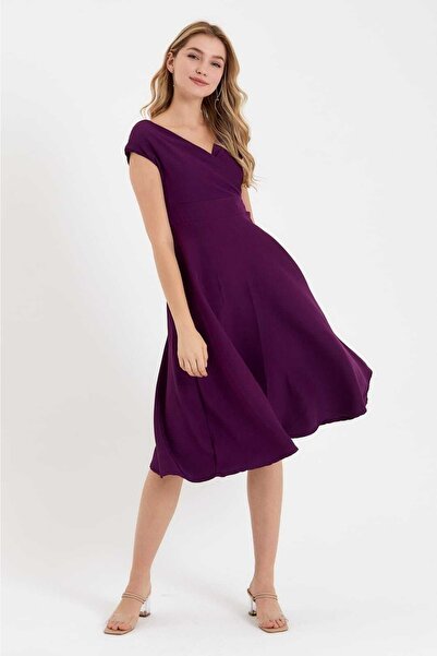 mor butik فستان نسائي متوسط الطول بلوم Leaf01001