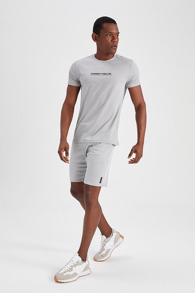 DeFacto Sport T-Shirt - Grau - Slim Fit