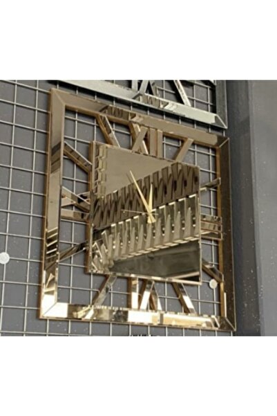 KCA Kervan Cam Kca Kare Aynalı Saat Gold