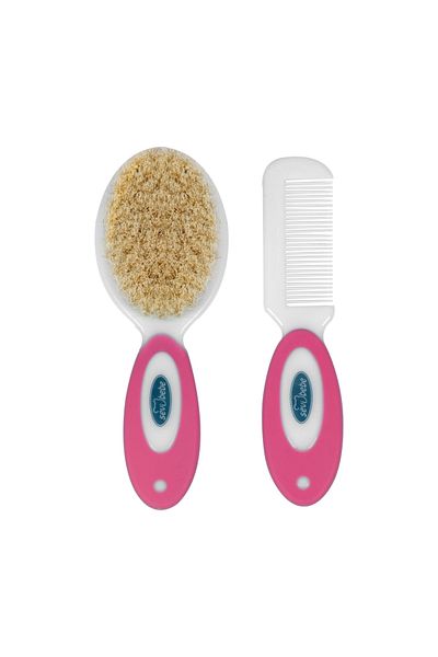 Sevi Bebe Pink Natural Brush Comb Set - ART-401