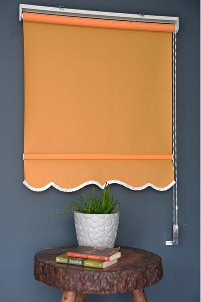 HLMSTOR Stor Perde Hps-19 Turuncu Renk, Alüminyum Kasalı Sınırlı Stok Etekli ...