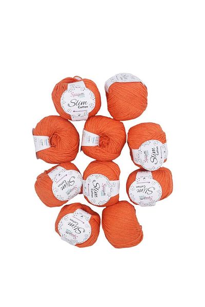Spagettiyarn Slim Cotton 10 Pack Πορτοκαλί Πλεκτό Νήμα