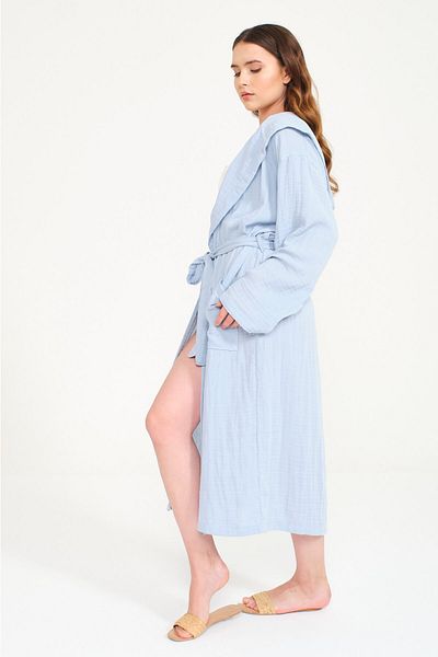 Miespiga Μπουρνούζι Unisex με κουκούλα μακριά μουσελίνα
