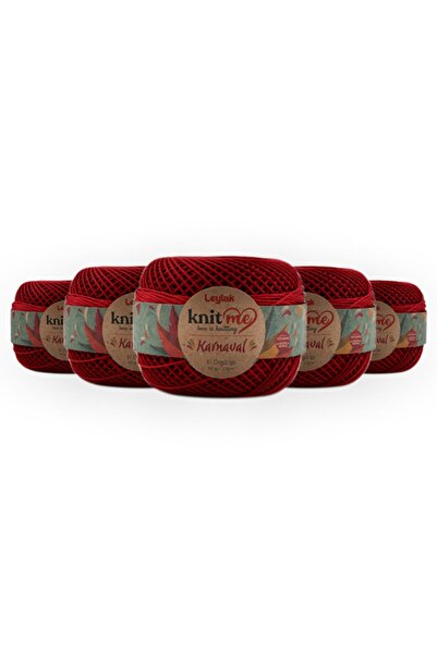 knitme كارنافال 50 جرام، عبوة من 5 خيوط حياكة يدوية من البوليستر متينة مضادة للوبر وخالية من البهتان (4015)