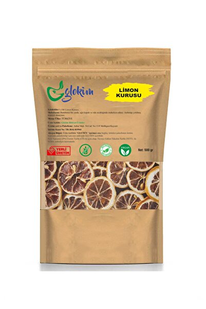 GLOKİM ليمون أخضر مجفف 500 جرام - فواكه مجففة