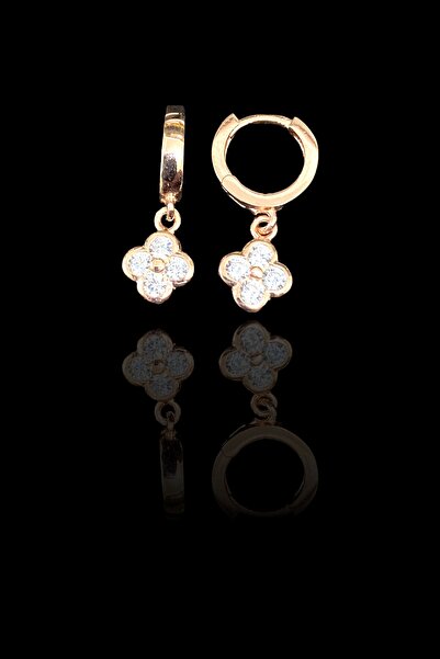 Doğan Silver 925 Ayar Gümüş Yonca Sallantılı Halka Küpe 21476
