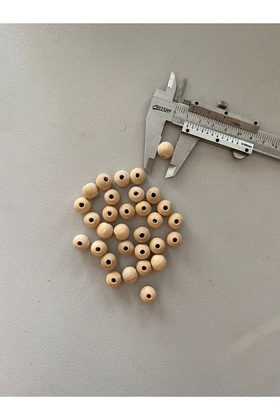 Selin 1 Kg 12 Mm Narrow Hole Raw Wood Beads