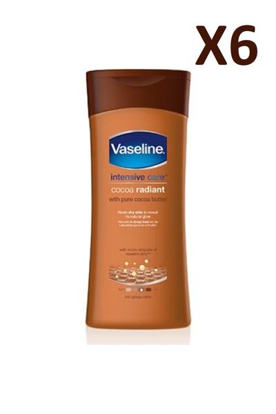 Vaseline Vücut Losyonu Kakao Işıltısı 400 Ml Vazelin Cocoa Radiant X 6 Adet