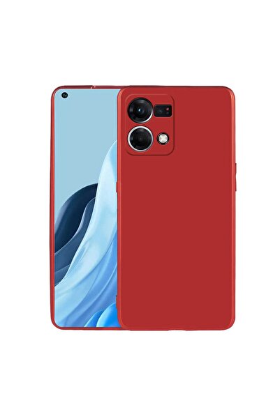 OPPO Reno 7 4g Uyumlu (soft Tasarım) Yumuşak Silikon Kılıf Kırmızı