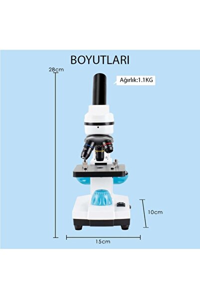 Triline 2000x Zoom Biyolojik Hd Dijital Monoküler Mikroskop Kiti