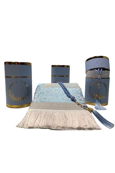 miracle gifts Star Prayer Rug Set Blue